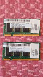 2 Banchi di RAM 2 x 512mb -  PC2700S-25330 512MB D
