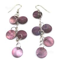 Orecchini in perla, colore lilla/viola