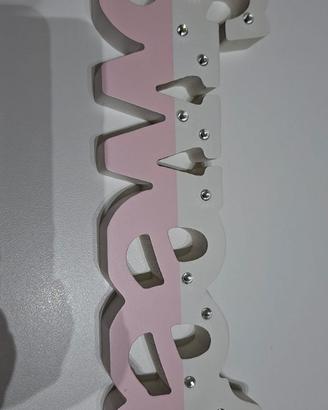 scritta in legno 