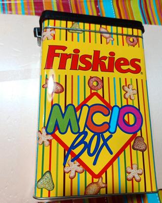 Scatola in latta friskies micio box