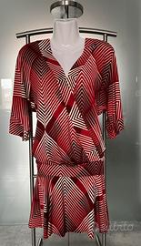 Abito donna kimono rosso tg 40 Peg