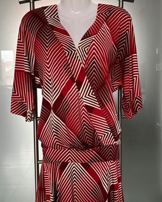 Abito donna kimono rosso tg 40 Peg