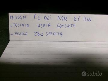 Testata nissan 1.5 dci k9k 81 kw
