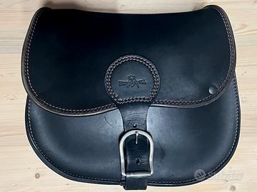 Borsa moto Westernbull in cuoio nero