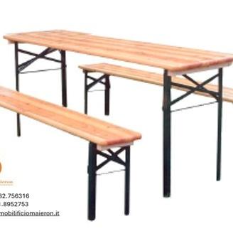 Set Birreria Tavolo Panche Pieghevoli cd0306