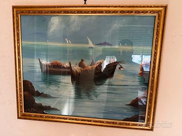 Quadro Isolotto di Isola delle femmine firmato