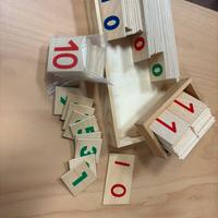 Scatola in legno con tavole numerate-Montessori