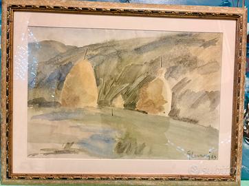 Quadro Paesaggio con Covoni - Gian Battista Cavani