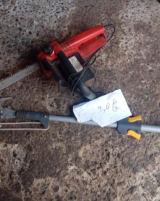 motosega elettrica e sveltatoio