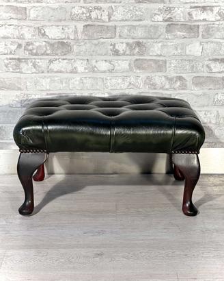 Poggiapiedi Chesterfield vintage inglese