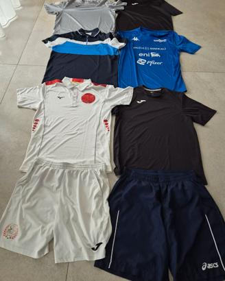 STOCK 6 MAGLIETTE 2 PANTALONCINI TENNIS TAGLIA XL