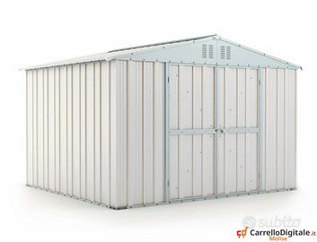 Box capanno giardino Acciaio 327x269 bianco