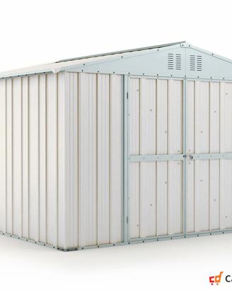 Box capanno giardino Acciaio 327x269 bianco