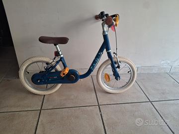 Bicicletta bambino Btwin 14 pollici Blu