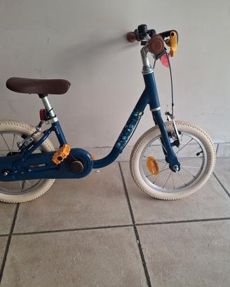 Bicicletta bambino Btwin 14 pollici Blu