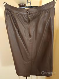 Gonna vintage anni 80 in pelle 