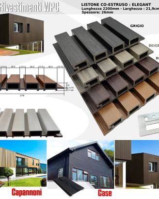 Listone doga rivestimento WPC coestruso legno comp
