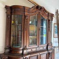 Vetrina Barocchetto Anni 50 Radica e Intarsi