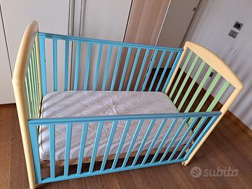 Lettino Pali Azzurro, giallo e verdino