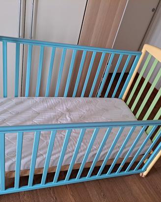 Lettino Pali Azzurro, giallo e verdino