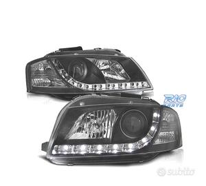 FARI AUDI A3 8P LUCE DIURNA REALE FONDO NERO