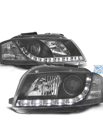 FARI AUDI A3 8P LUCE DIURNA REALE FONDO NERO