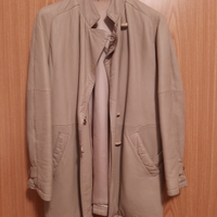 Giacca in vera pelle beige donna vintage