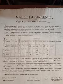  antico Bando brigantaggio Sicilia