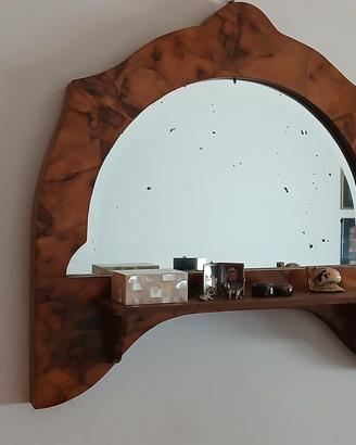 specchio antico in Radica di noce