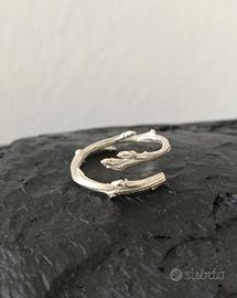 Anello ramoscello argento 