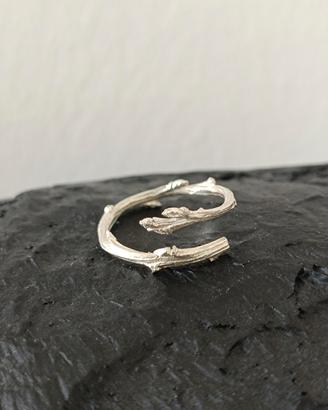 Anello ramoscello argento 
