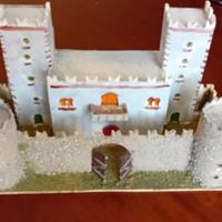 castello per presepe  fatto a mano 