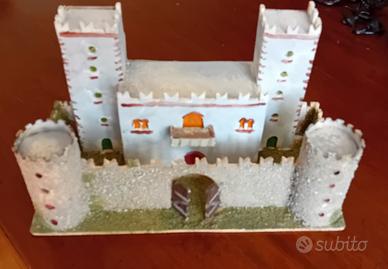 castello per presepe  fatto a mano 