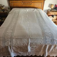 Copriletto  in tessuto Canapa e Lino anni 50