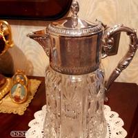 Grande Carraffa in Cristallo Bohemia e Metallo