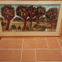 Quadro di A. Barchi raffigurante alberi.