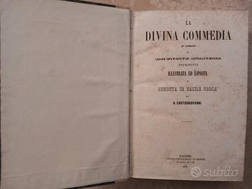 La Divina Commedia Libro Antico 1858