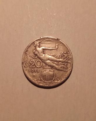 Moneta Storica da 20 CENT. del 1912