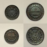 Lotto 3 e 5 centesimi Regno di Sardegna 1826
