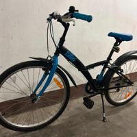 Bici B'Twin Original 100 Kids 24" - Nera/Azzurra