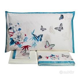 Lenzuola matrimoniali CASA ANVERSA nuove farfalle