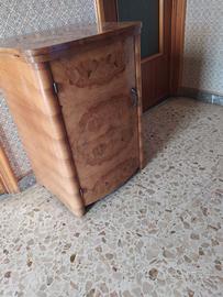 1948- Prezioso mobiletto con antina,  in radica di