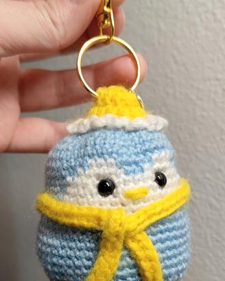 Portachiavi Pinguino Amigurumi