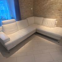 Divano in pelle bianco Dondi