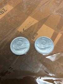 5 lire 1989 timone rovescio