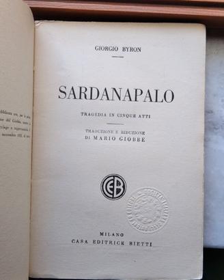 Sardanapalo - Giorgio Byron - Ed. Bietti (Trad. Ma