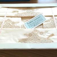 Coppia di Parure di Lenzuola di cotone ricamate