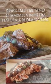 bracciale tibetano shamballa in opale verde