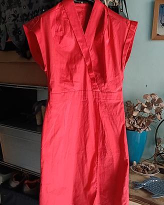 Vestito rosso scollo a kimono Esprit
