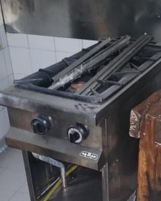 Cucina professionale 2 fuochi